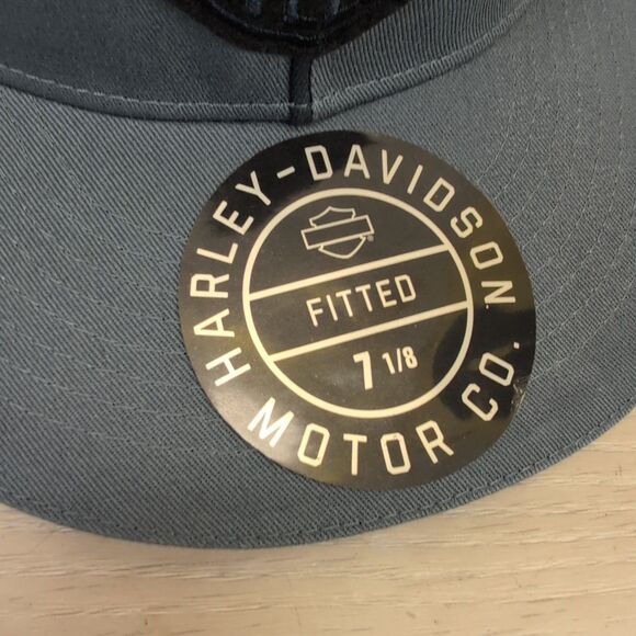 Harley Davidson Bar & Shield Fitted Hat Ensign Blue 97745-23VM S8ze 7-1/8" New - Picture 3 of 8